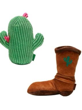 Dog Toys cactus, and cowboy boot Small/Medium dog toys, Squeaky Toys